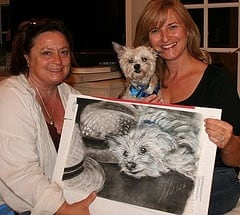 Michelle with a portrait